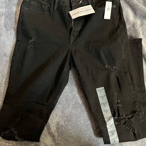 Old Navy, black, power slim, straight leg, jean